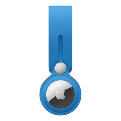 MN0005880457_1 Apple Lanière en cuir AirTag Bleu Capri prix maroc- Smartmarket.ma