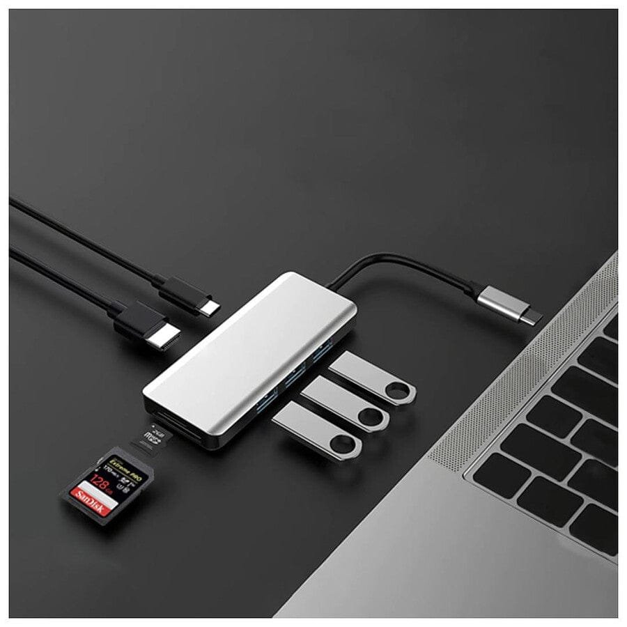 MN0005944179 Akashi Hub USB Type-C 7-en-1 prix maroc- Smartmarket.ma