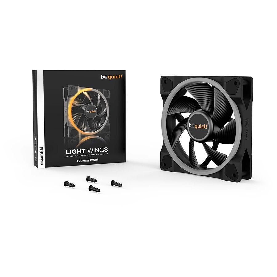 MN0005950105 be quiet! Light Wings 120 mm PWM ARGB prix maroc- Smartmarket.ma