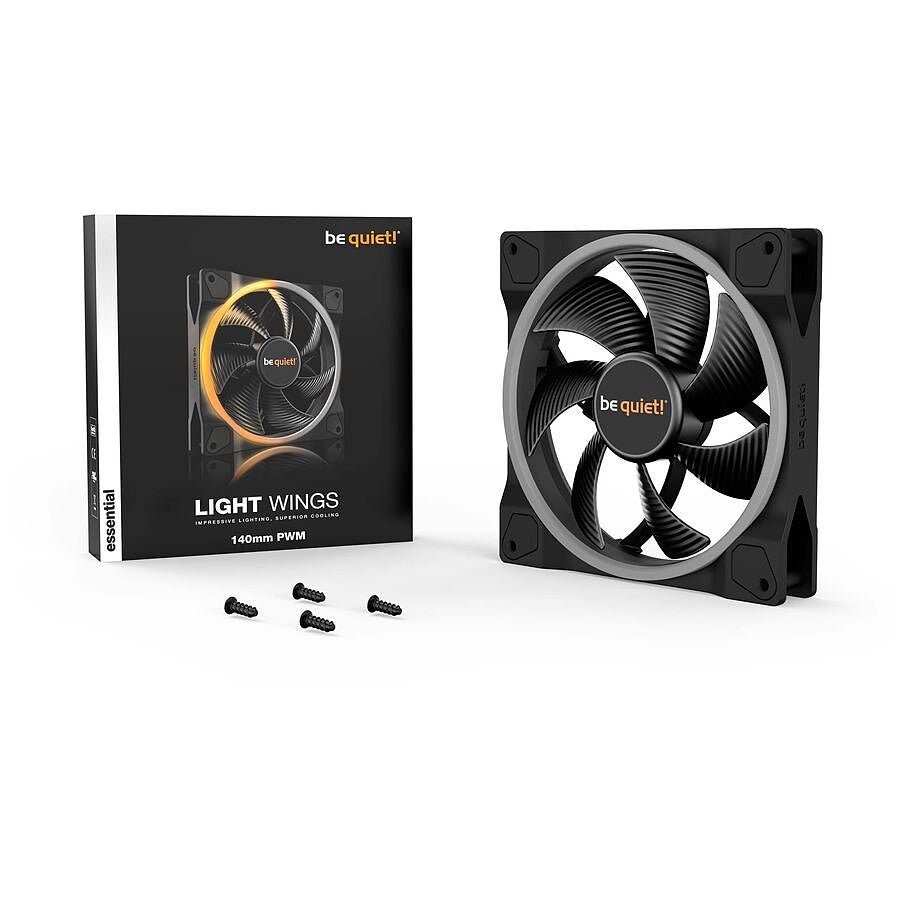 MN0005950115 be quiet! Light Wings 140 mm PWM ARGB prix maroc- Smartmarket.ma