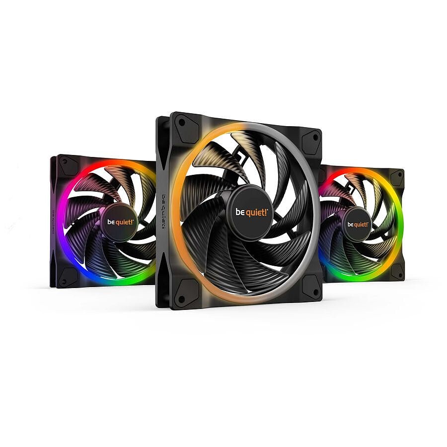 MN0005950139 be quiet! Light Wings 140 mm PWM High Speed ARGB - Pack de 3 prix maroc- Smartmarket.ma