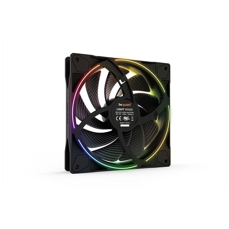 MN0005950142 be quiet! Light Wings 140 mm PWM High Speed ARGB - Pack de 3 prix maroc- Smartmarket.ma