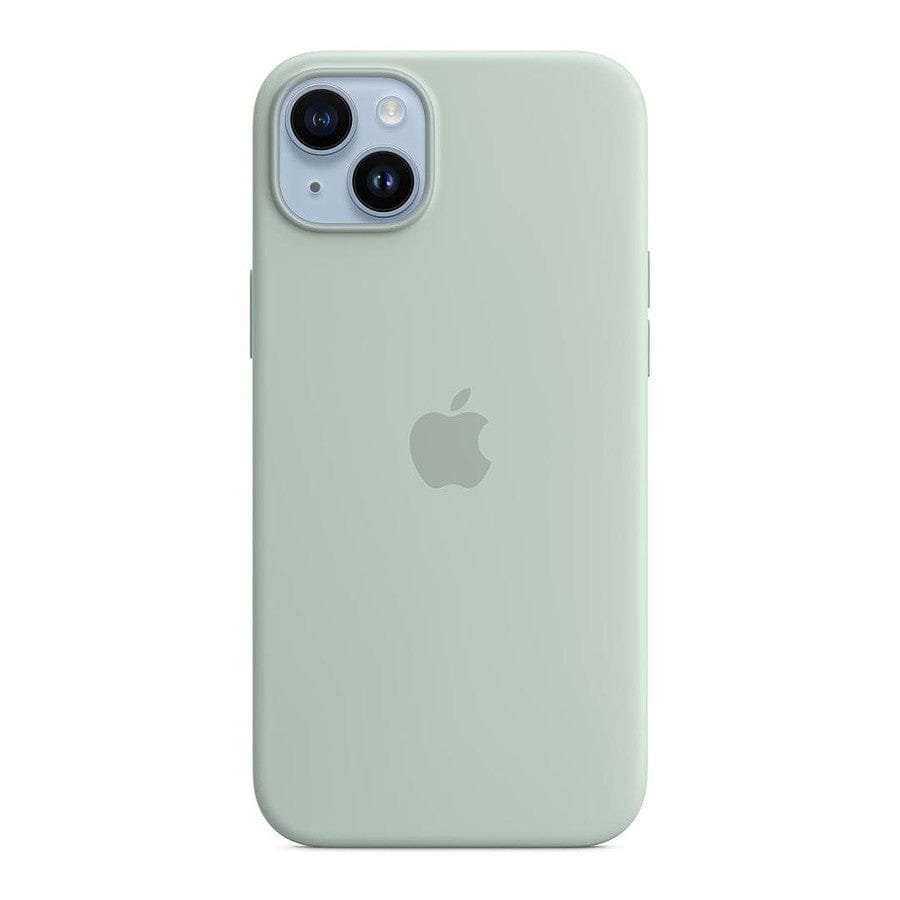 MN0005978678 Apple Coque en silicone avec MagSafe pour iPhone 14 Plus - Bleu cactus prix maroc- Smartmarket.ma