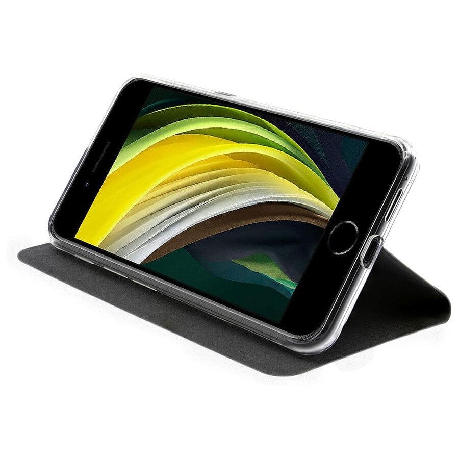 Akashi Etui Folio Porte Carte Noir iPhone SE 2022 / 8 / 7 prix maroc- Smartmarket.ma