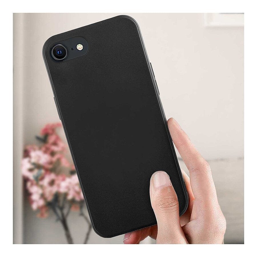 Akashi Coque de protection en silicone noir- Apple iPhone SE 2022 prix maroc- Smartmarket.ma