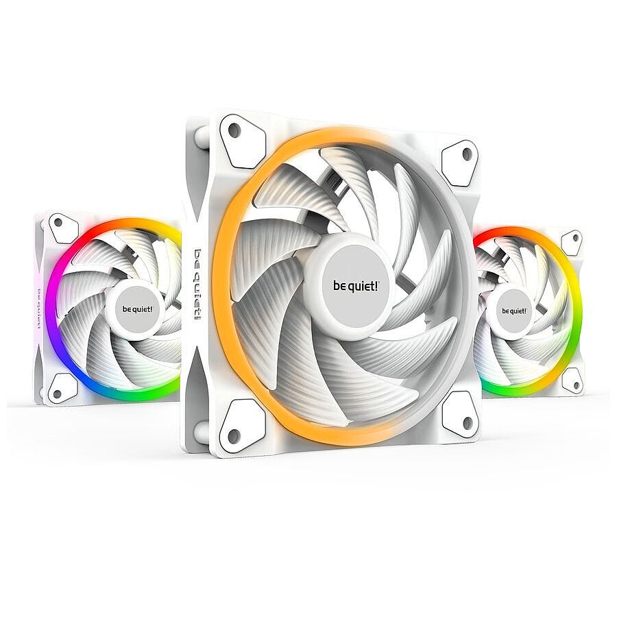 MN0006031002 be quiet! Light Wings 120 mm PWM High Speed ARGB - Pack de 3 (Blanc) prix maroc- Smartmarket.ma