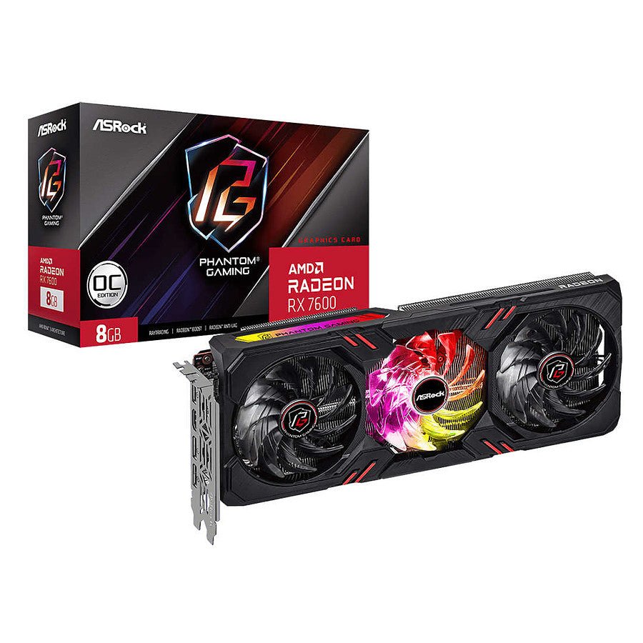 MN0006039766 ASRock Radeon RX 7600 Phantom Gaming 8GB OC prix maroc- Smartmarket.ma