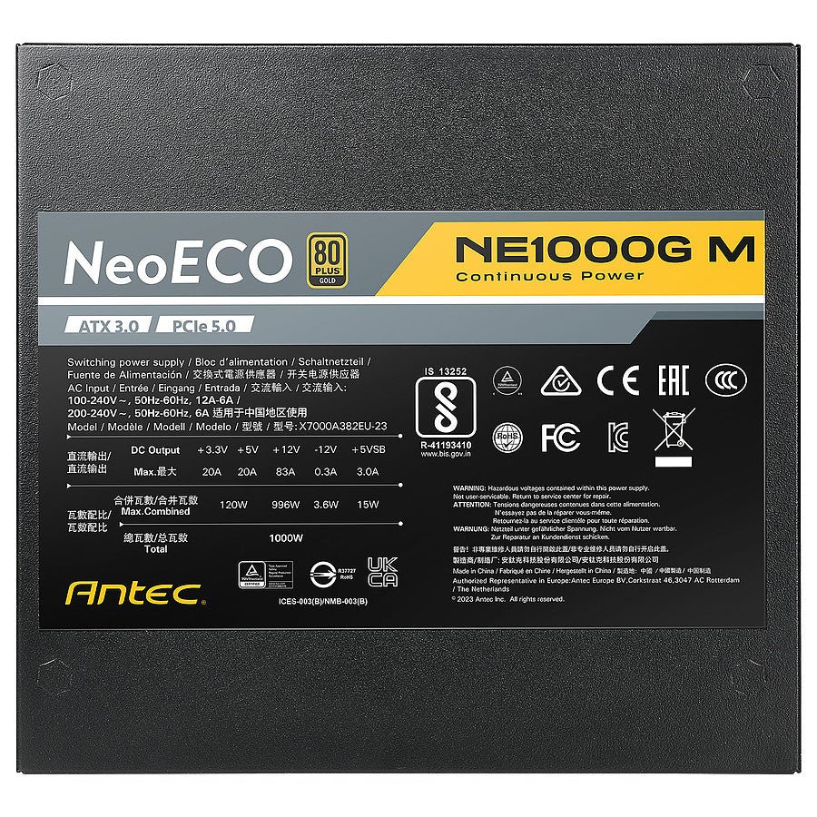 MN0006058593 Antec NE1000G M ATX3.0 - Gold prix maroc- Smartmarket.ma