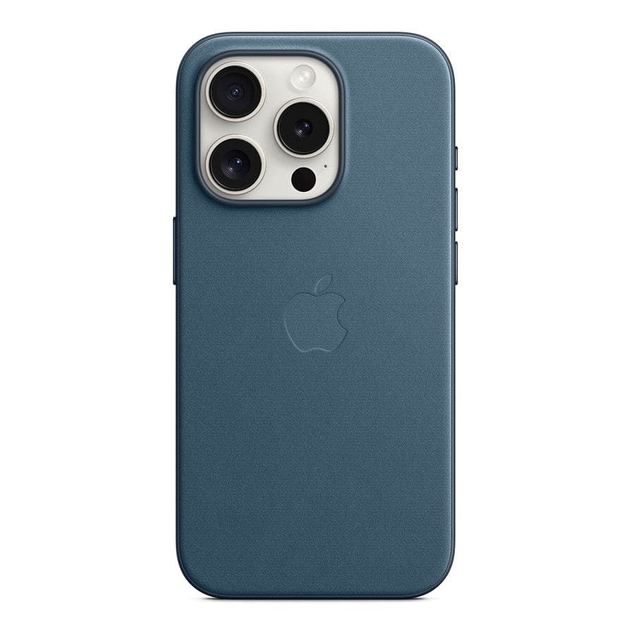 MN0006067588 Apple Coque en tissage fin avec MagSafe pour iPhone 15 Pro - Bleu Pacifique prix maroc- Smartmarket.ma