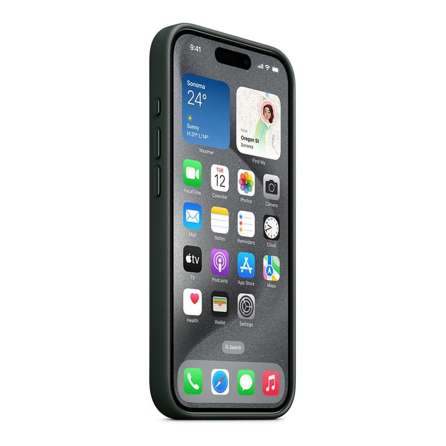 MN0006067628 Apple Coque en tissage fin avec MagSafe pour iPhone 15 Pro - Chêne vert prix maroc- Smartmarket.ma