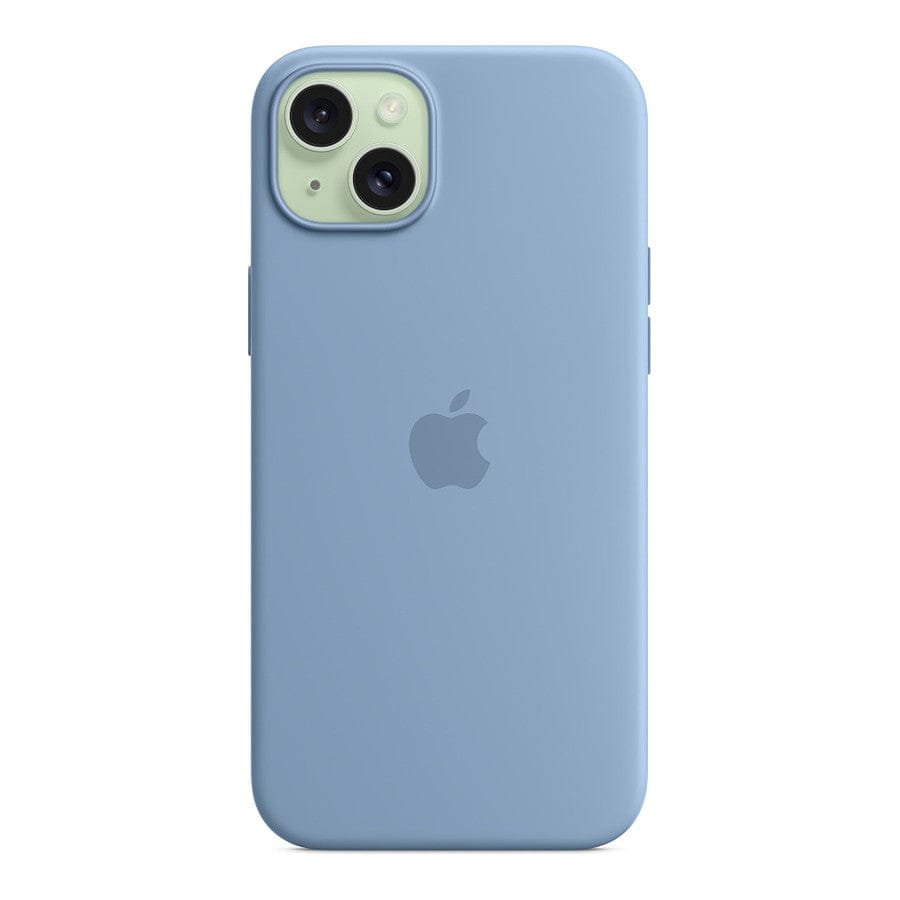 MN0006067681 Apple Coque en silicone avec MagSafe pour iPhone 15 Plus - Bleu d'hiver prix maroc- Smartmarket.ma