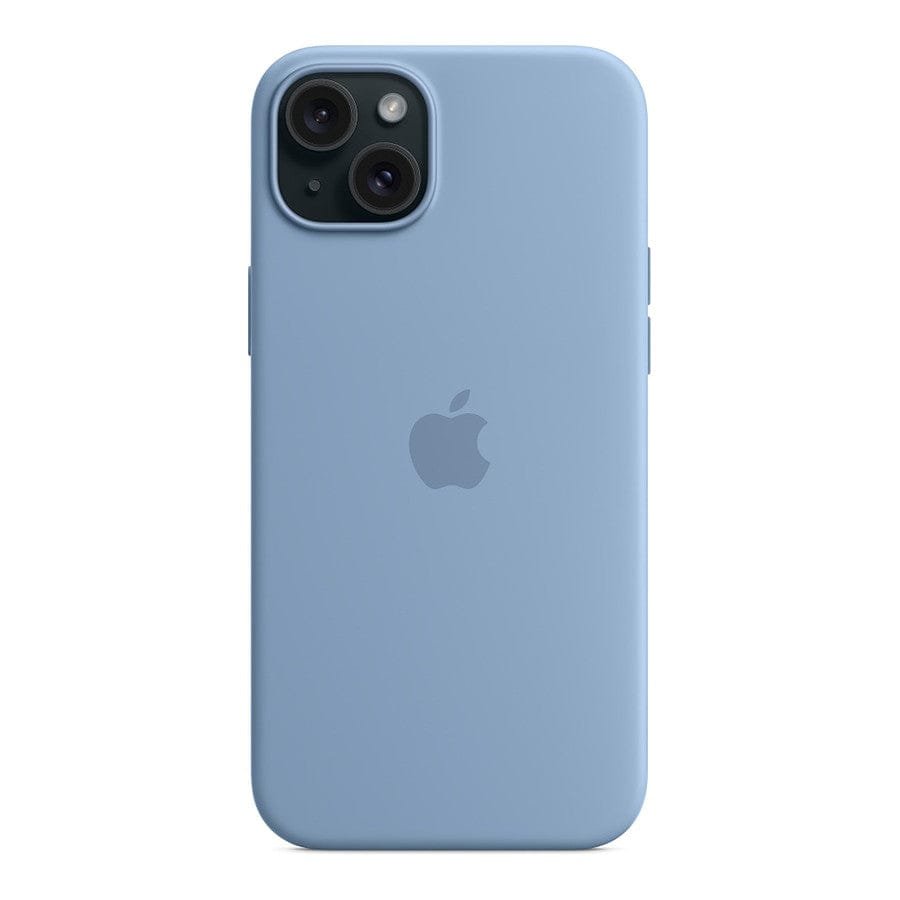 MN0006067682 Apple Coque en silicone avec MagSafe pour iPhone 15 Plus - Bleu d'hiver prix maroc- Smartmarket.ma