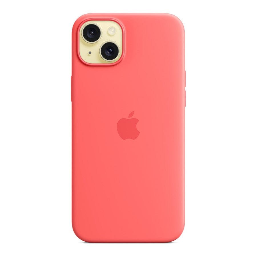 MN0006067701 Apple Coque en silicone avec MagSafe pour iPhone 15 Plus - Goyave prix maroc- Smartmarket.ma