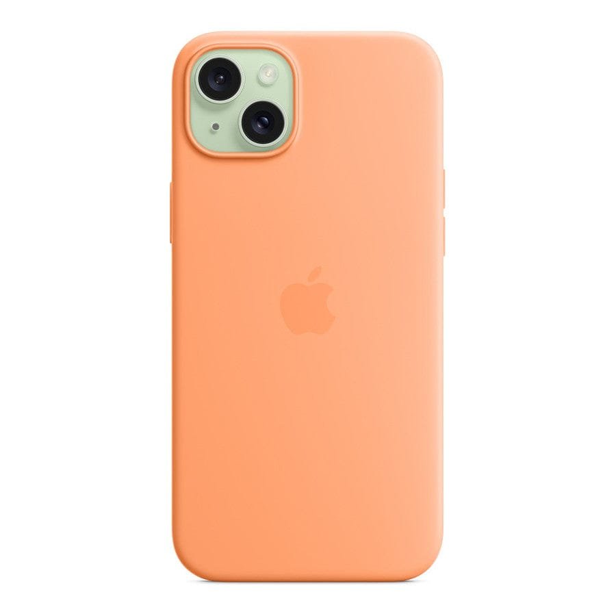 MN0006067712 Apple Coque en silicone avec MagSafe pour iPhone 15 Plus - Sorbet à l'orange prix maroc- Smartmarket.ma