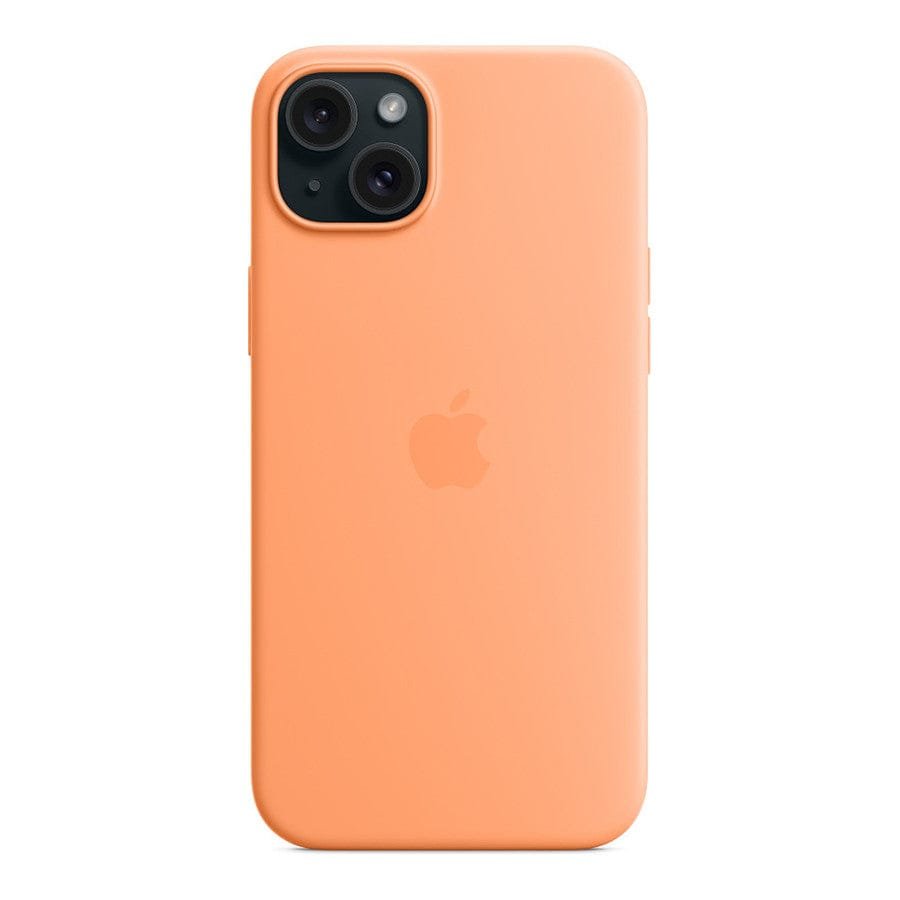MN0006067713 Apple Coque en silicone avec MagSafe pour iPhone 15 Plus - Sorbet à l'orange prix maroc- Smartmarket.ma