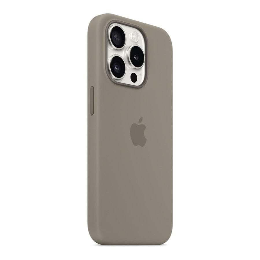 MN0006067765 Apple Coque en silicone avec MagSafe pour iPhone 15 Pro - Argile prix maroc- Smartmarket.ma