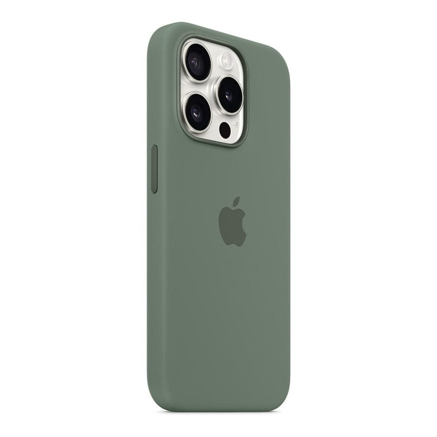 MN0006067771 Apple Coque en silicone avec MagSafe pour iPhone 15 Pro - Cyprès prix maroc- Smartmarket.ma