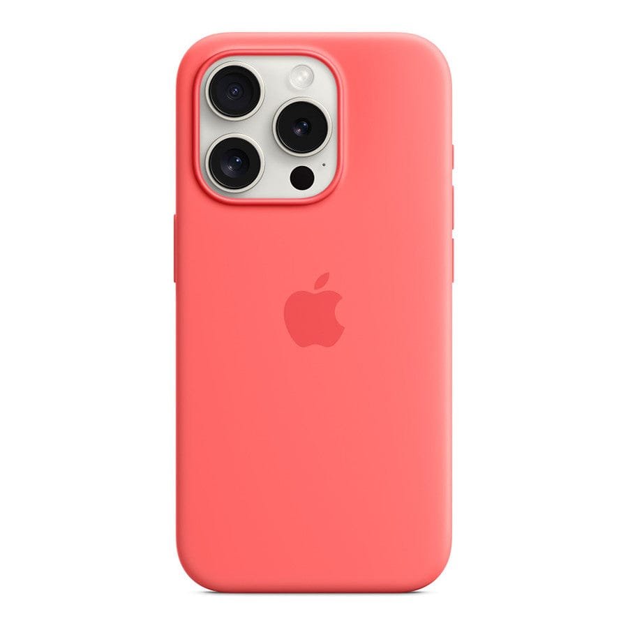 MN0006067776 Apple Coque en silicone avec MagSafe pour iPhone 15 Pro - Goyave prix maroc- Smartmarket.ma
