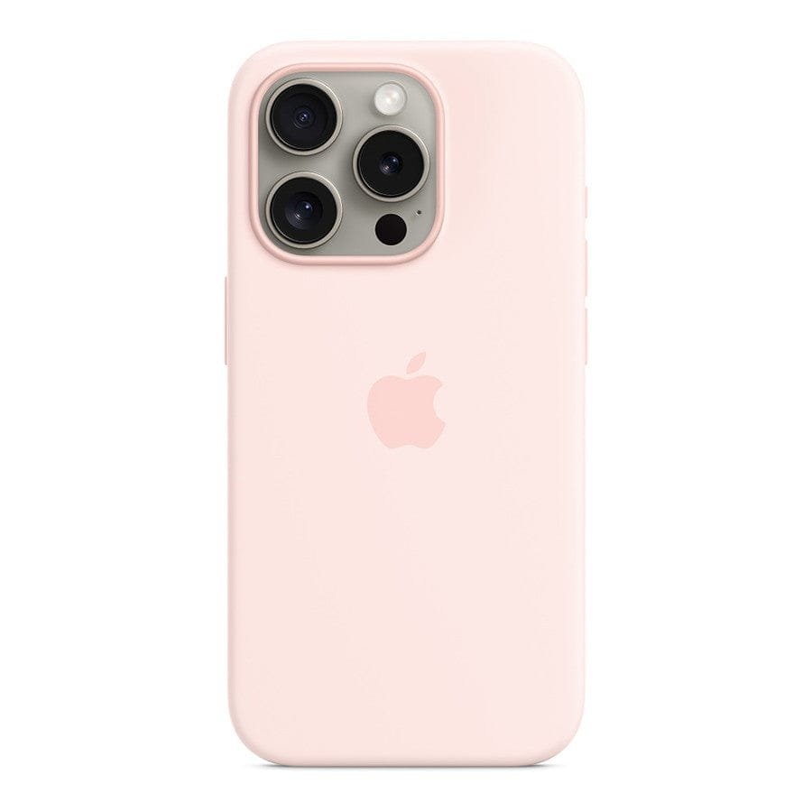 MN0006067795 Apple Coque en silicone avec MagSafe pour iPhone 15 Pro - Rose pâle prix maroc- Smartmarket.ma