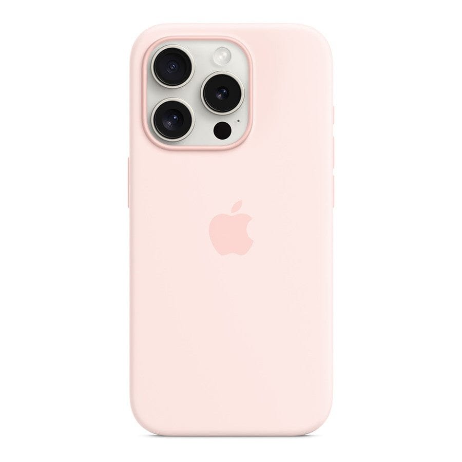 MN0006067797 Apple Coque en silicone avec MagSafe pour iPhone 15 Pro - Rose pâle prix maroc- Smartmarket.ma