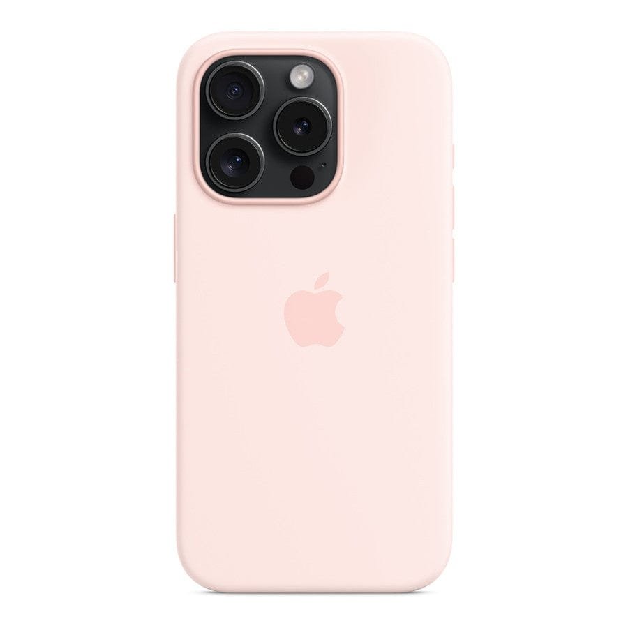 MN0006067798 Apple Coque en silicone avec MagSafe pour iPhone 15 Pro - Rose pâle prix maroc- Smartmarket.ma