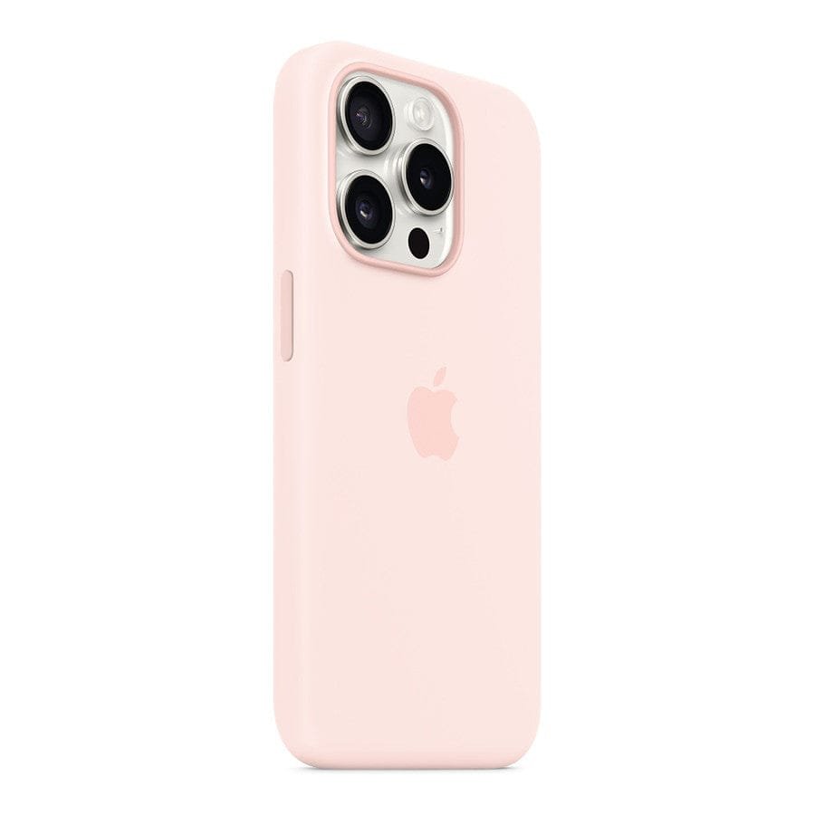 MN0006067799 Apple Coque en silicone avec MagSafe pour iPhone 15 Pro - Rose pâle prix maroc- Smartmarket.ma