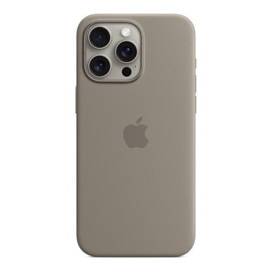 MN0006067821 Apple Coque en silicone avec MagSafe pour iPhone 15 Pro Max - Argile prix maroc- Smartmarket.ma