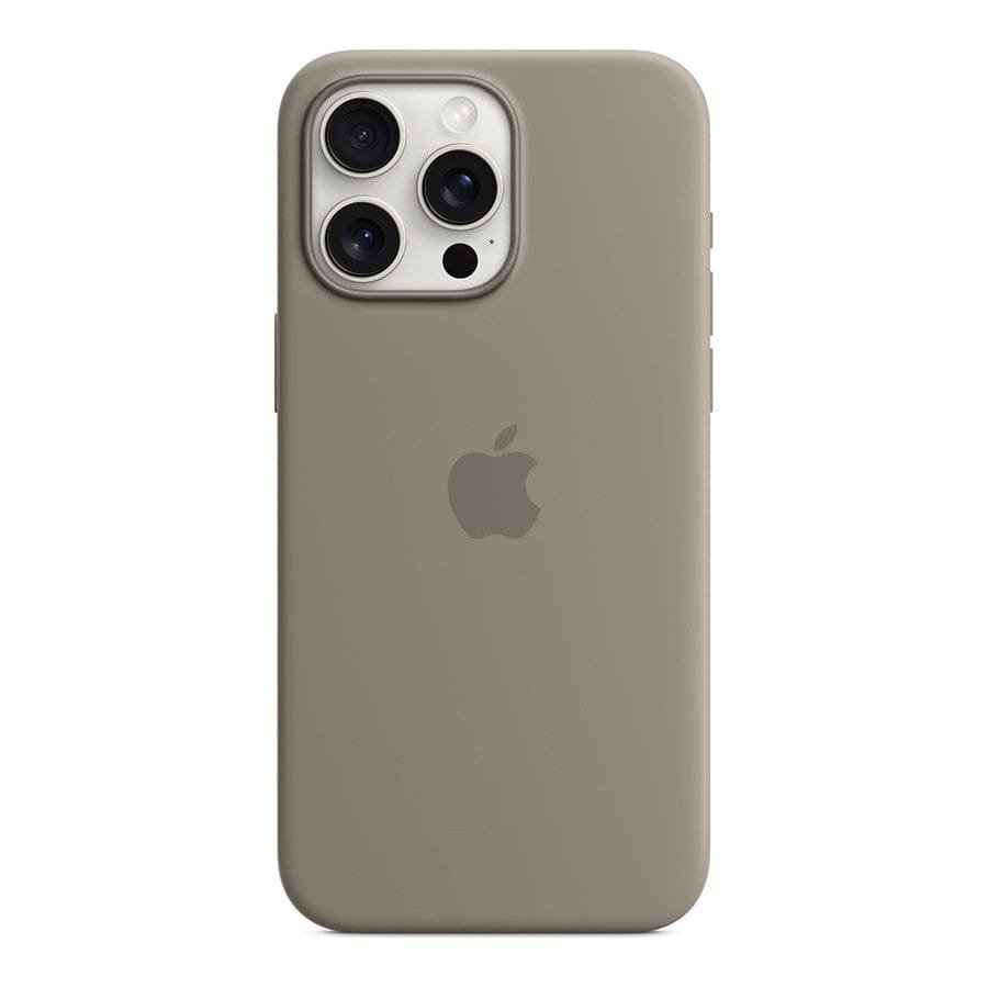 MN0006067823 Apple Coque en silicone avec MagSafe pour iPhone 15 Pro Max - Argile prix maroc- Smartmarket.ma