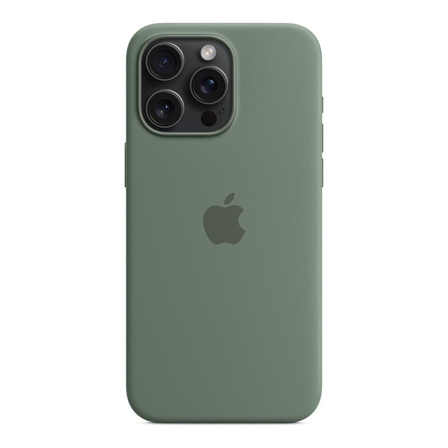 MN0006067828 Apple Coque en silicone avec MagSafe pour iPhone 15 Pro Max - Cyprès prix maroc- Smartmarket.ma