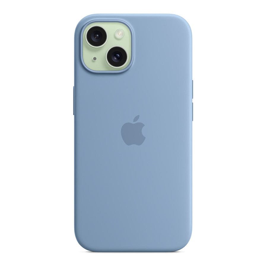 MN0006067878 Apple Coque en silicone avec MagSafe pour iPhone 15 - Bleu d'hiver prix maroc- Smartmarket.ma