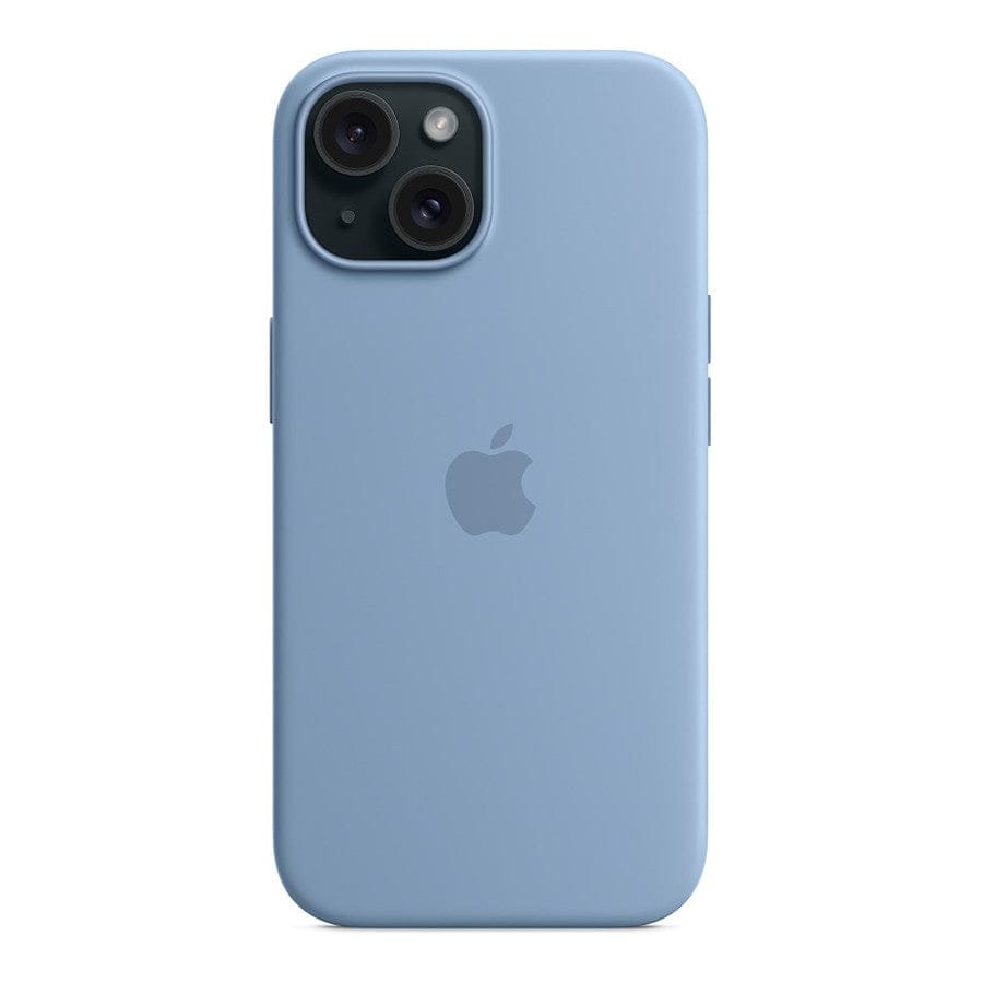 MN0006067880 Apple Coque en silicone avec MagSafe pour iPhone 15 - Bleu d'hiver prix maroc- Smartmarket.ma