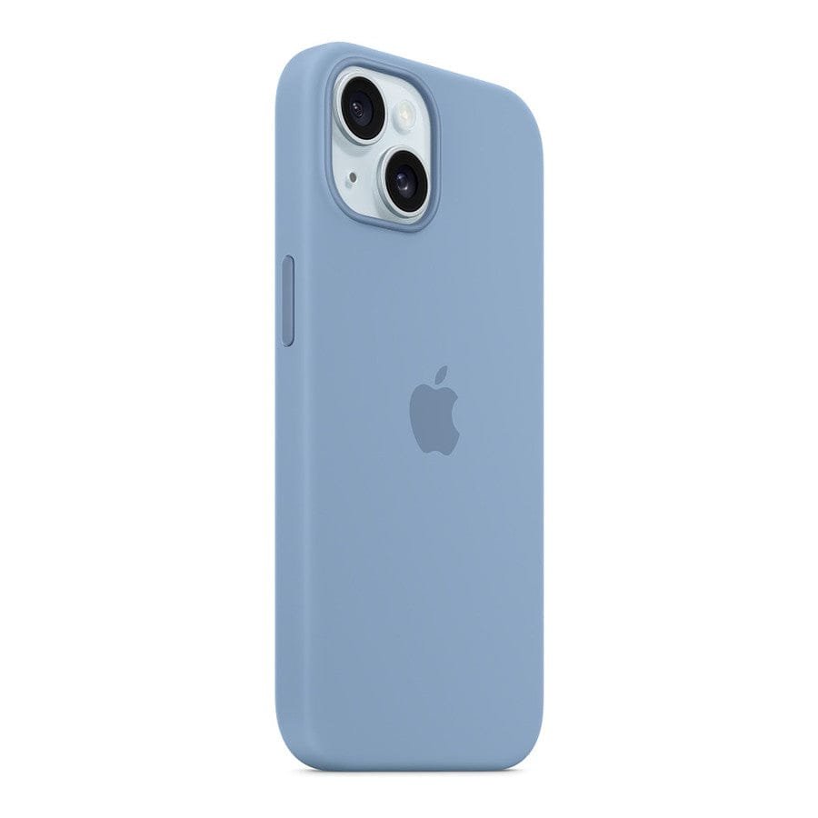 MN0006067881 Apple Coque en silicone avec MagSafe pour iPhone 15 - Bleu d'hiver prix maroc- Smartmarket.ma