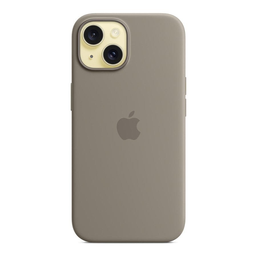 MN0006067892 Apple Coque en silicone avec MagSafe pour iPhone 15 - Argile prix maroc- Smartmarket.ma