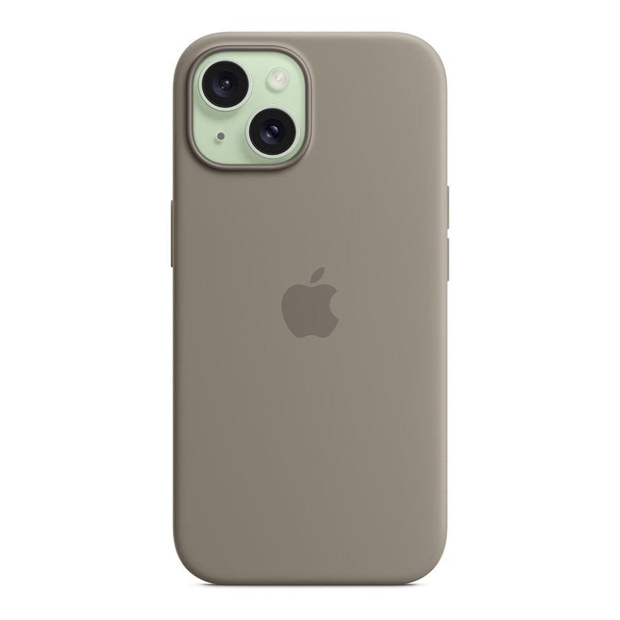 MN0006067893 Apple Coque en silicone avec MagSafe pour iPhone 15 - Argile prix maroc- Smartmarket.ma