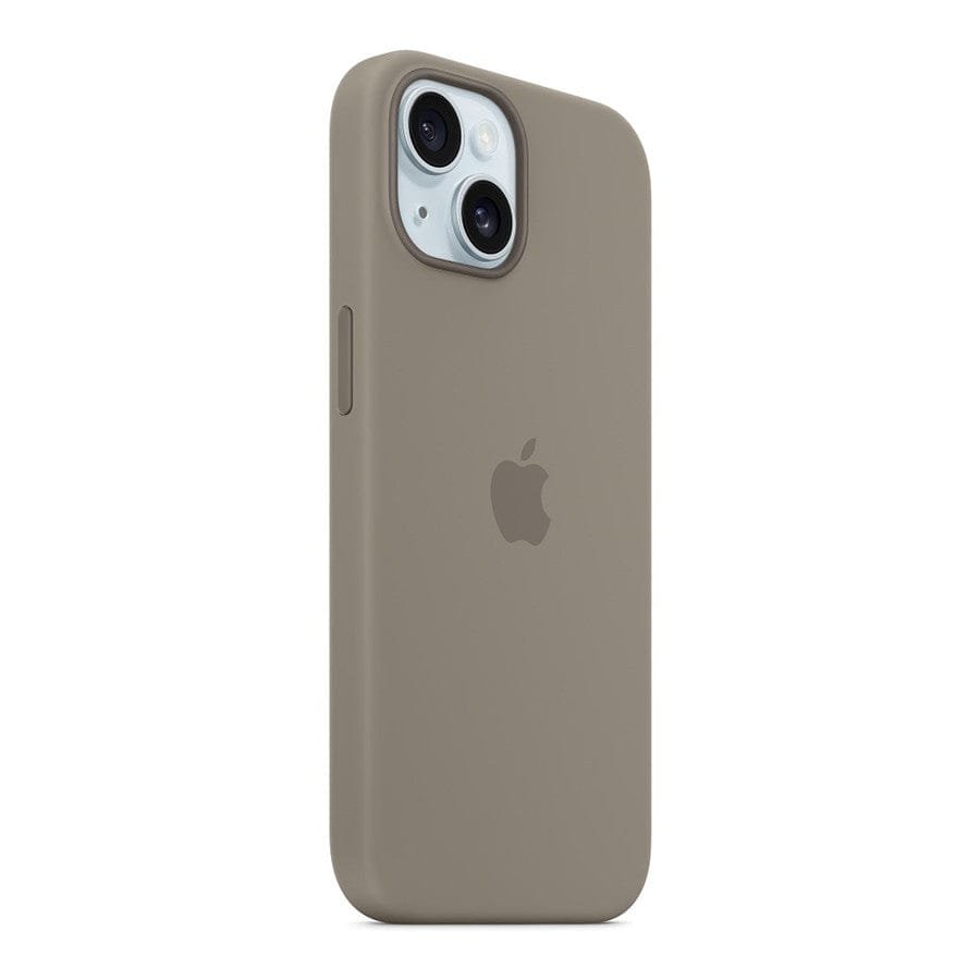 MN0006067895 Apple Coque en silicone avec MagSafe pour iPhone 15 - Argile prix maroc- Smartmarket.ma
