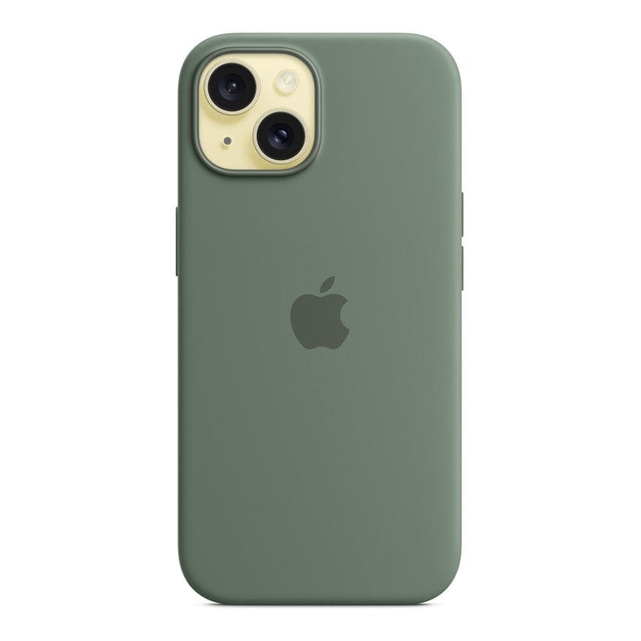 MN0006067908 Apple Coque en silicone avec MagSafe pour iPhone 15 - Cyprès prix maroc- Smartmarket.ma