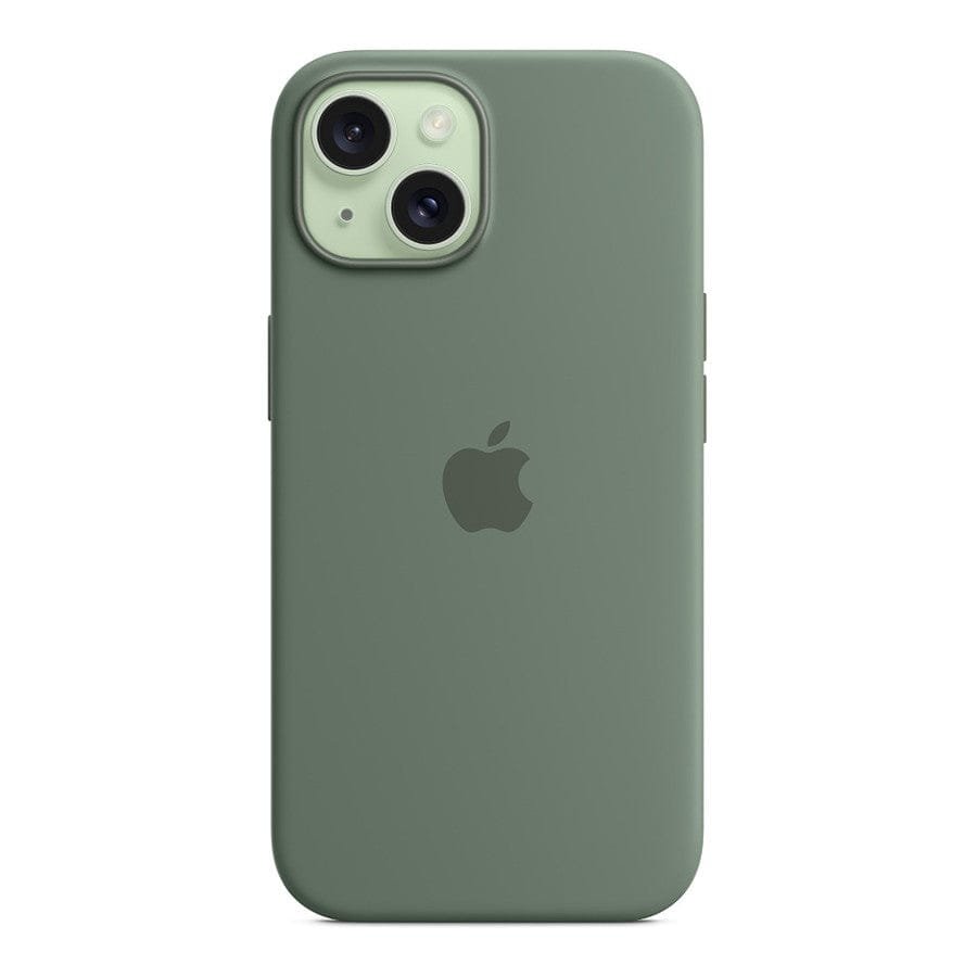 MN0006067909 Apple Coque en silicone avec MagSafe pour iPhone 15 - Cyprès prix maroc- Smartmarket.ma