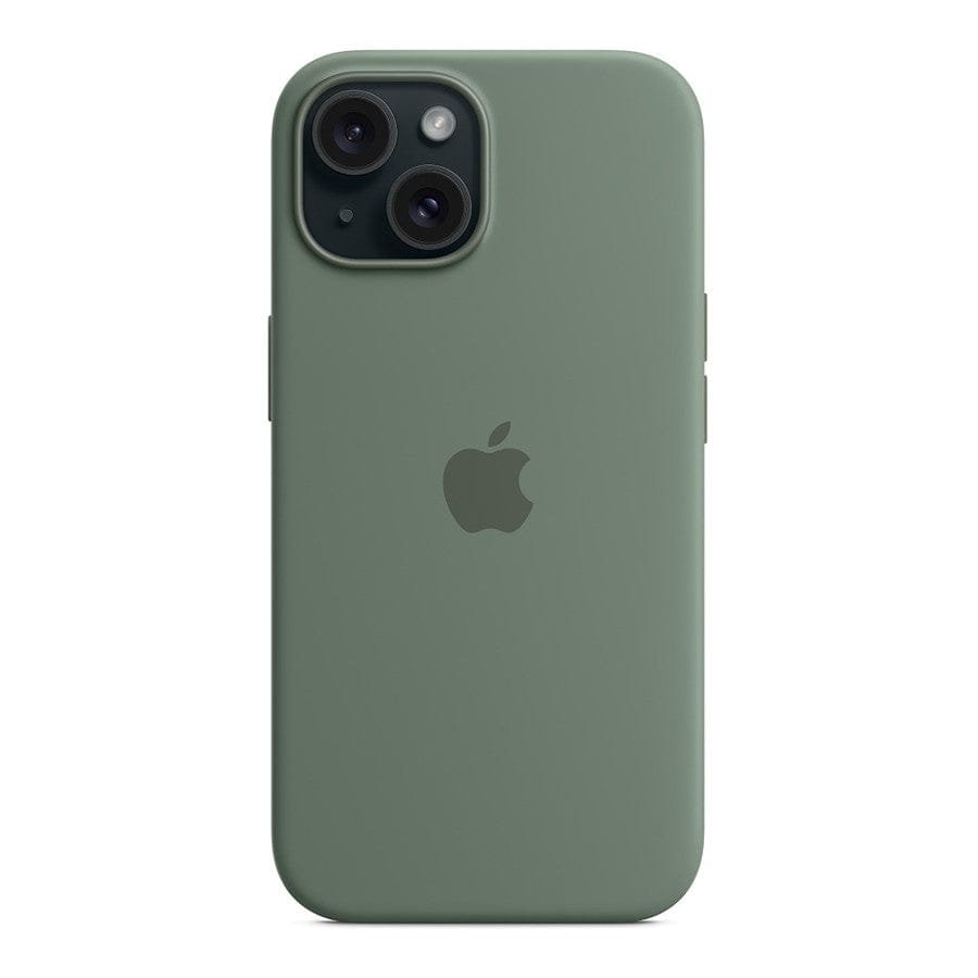 MN0006067910 Apple Coque en silicone avec MagSafe pour iPhone 15 - Cyprès prix maroc- Smartmarket.ma