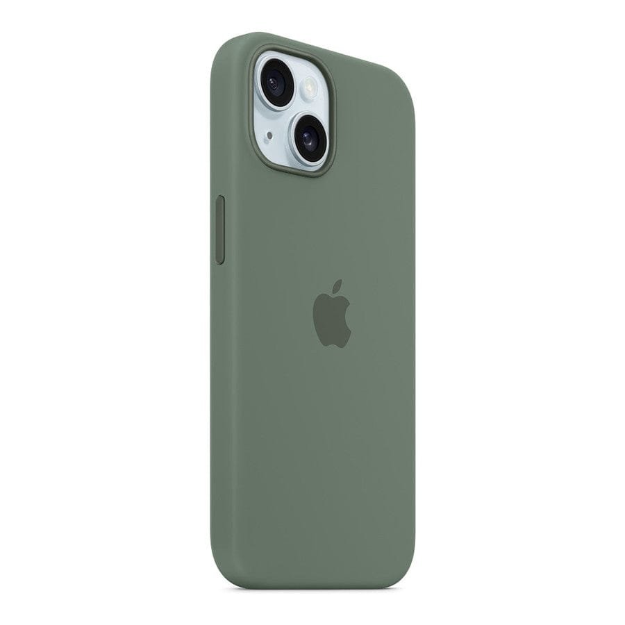 MN0006067911 Apple Coque en silicone avec MagSafe pour iPhone 15 - Cyprès prix maroc- Smartmarket.ma