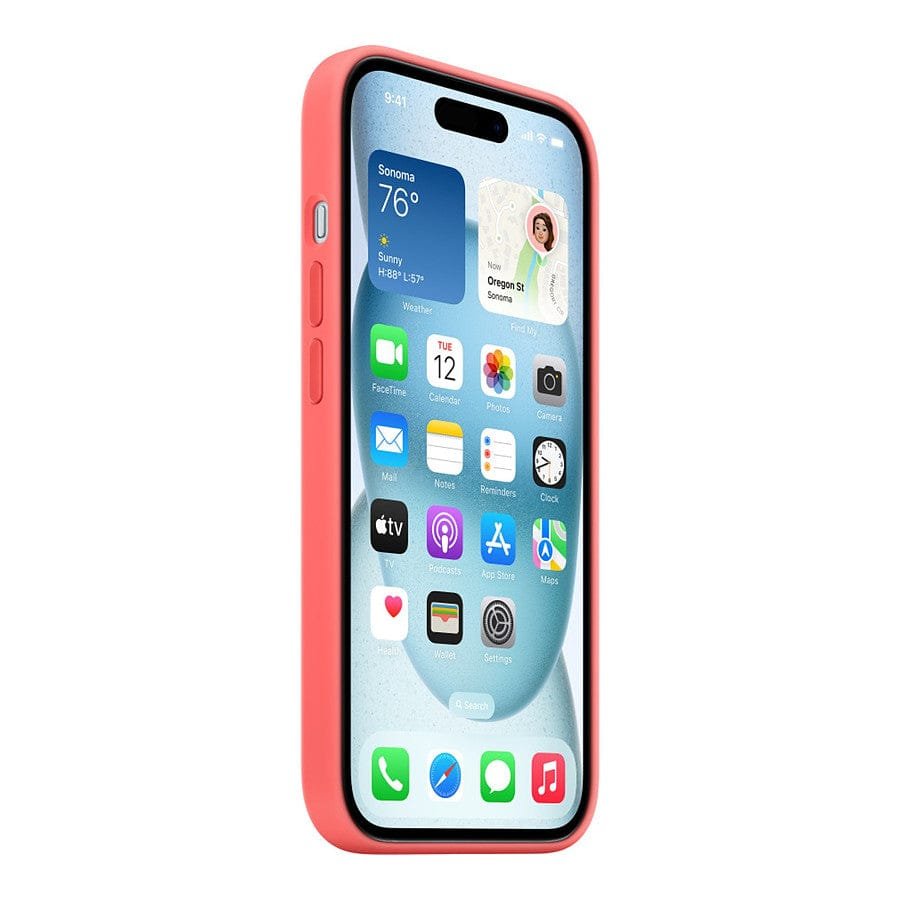 MN0006067919 Apple Coque en silicone avec MagSafe pour iPhone 15 - Goyave prix maroc- Smartmarket.ma