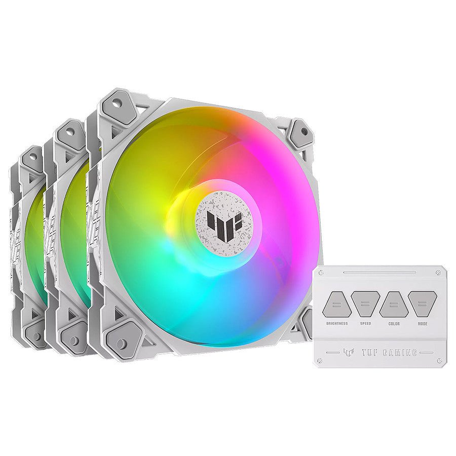 MN0006069224 Asus TUF Gaming TF120 ARGB Triple Pack - Blanc prix maroc- Smartmarket.ma