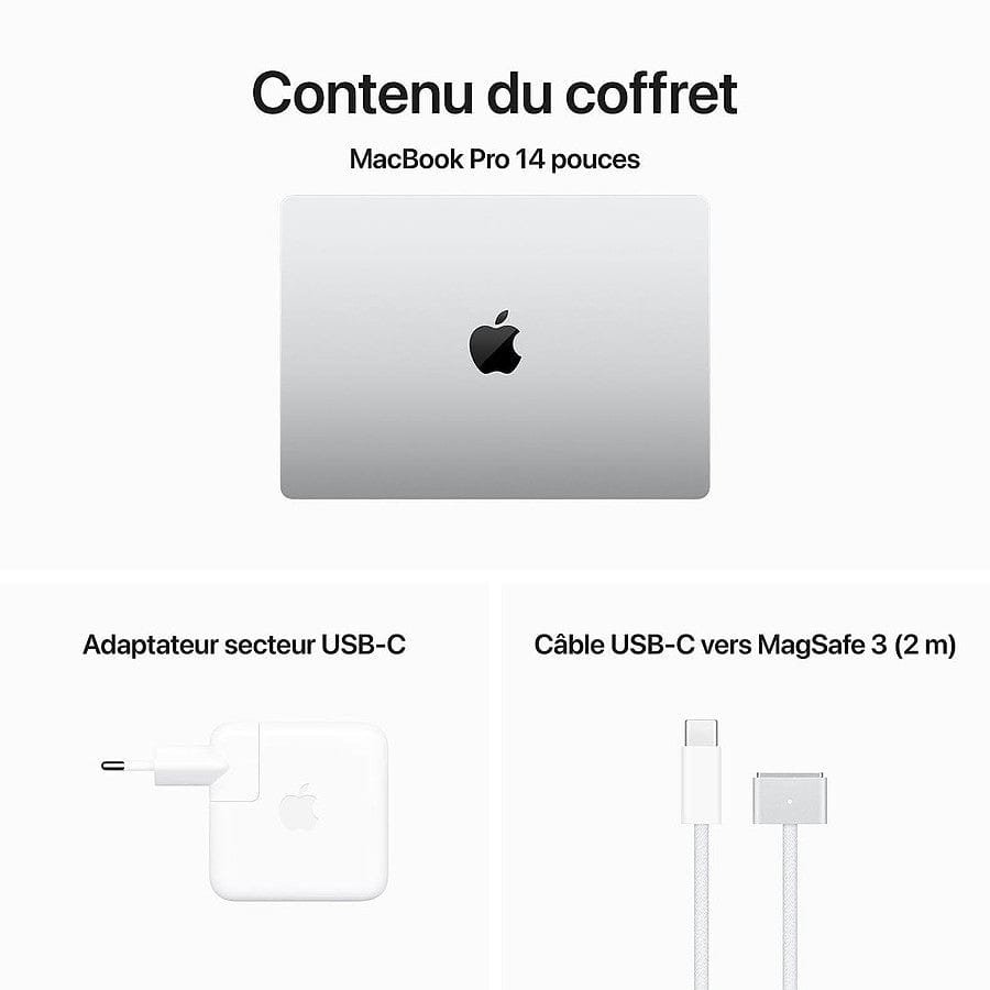 Macbook Apple MacBook Pro M3 Pro 14" Argent 36Go/1 To (MRX73FN/A-36GB) - Maroc