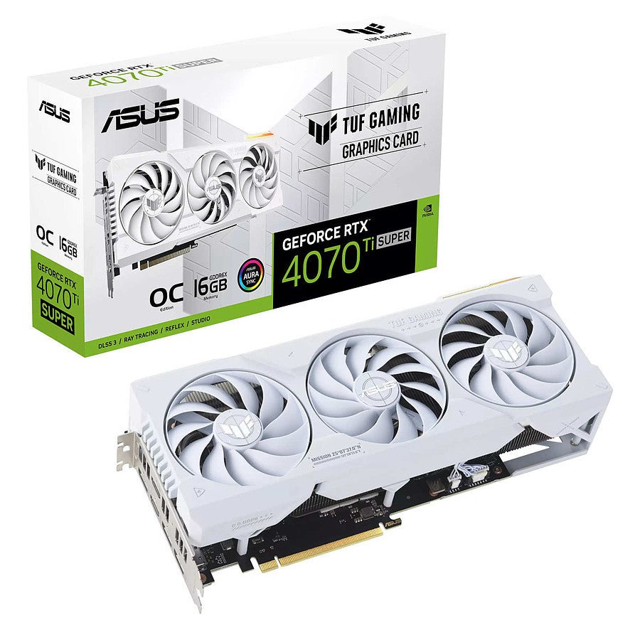 MN0006100196 Asus GeForce RTX 4070 Ti SUPER TUF WHITE OC prix maroc- Smartmarket.ma