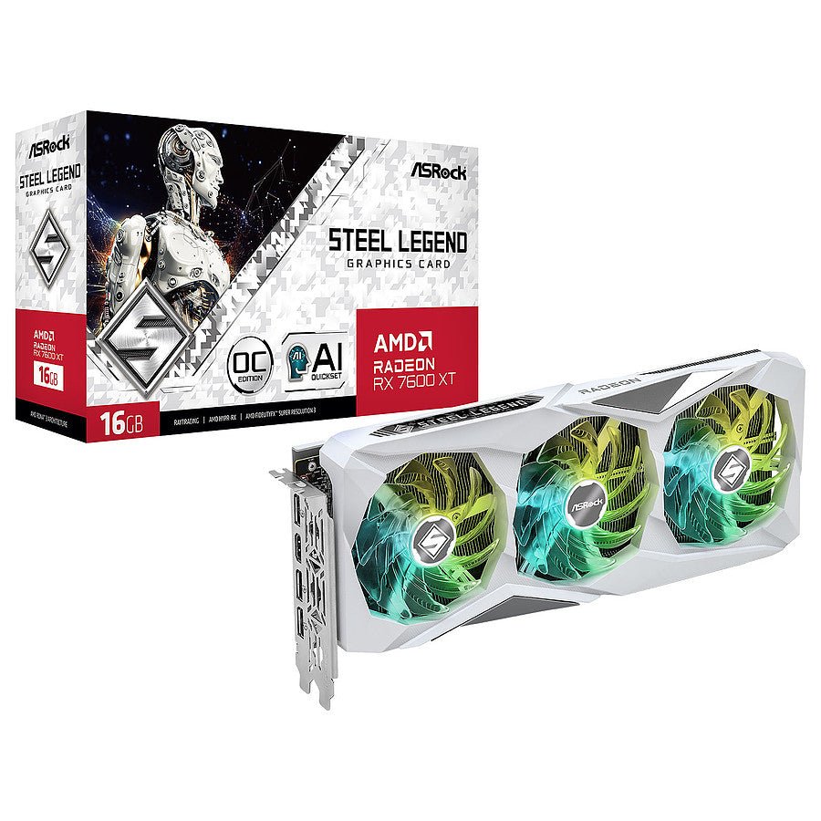 MN0006102295 ASRock Radeon RX 7600 XT Steel Legend OC prix maroc- Smartmarket.ma
