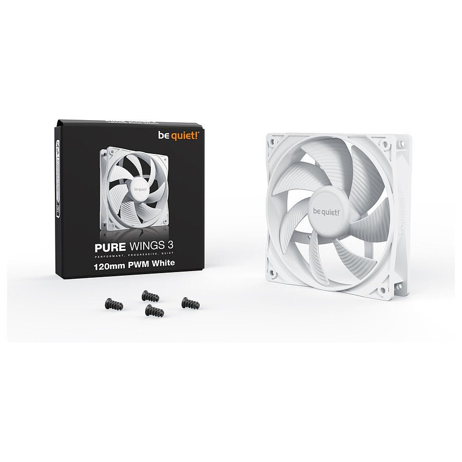 MN0006108463 be quiet! Pure Wings 3 120 mm PWM - Blanc prix maroc- Smartmarket.ma