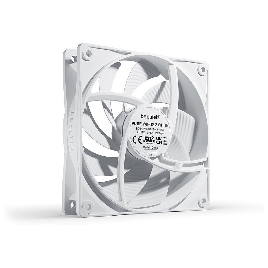be quiet! Pure Wings 3 120 mm PWM High Speed - Blanc prix maroc- Smartmarket.ma