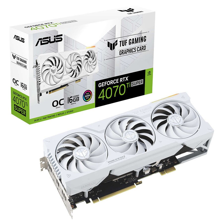 MN0006109445 Asus GeForce RTX 4070 Ti SUPER TUF BTF WHITE OC prix maroc- Smartmarket.ma