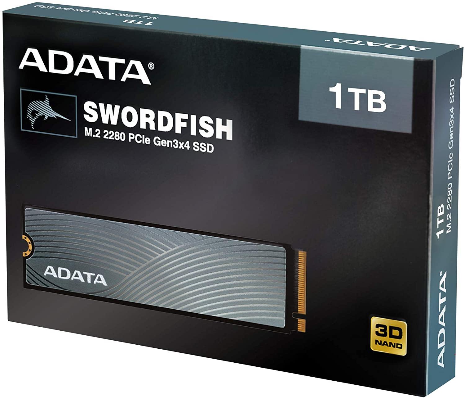 ADATA Swordfish 3D NAND 1 TB | PCIe NVMe Gen3x4 M.2 2280 prix maroc- Smartmarket.ma