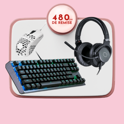 Cooler Master MH751 + Cooler Master CK530 + Cooler Master MM710 Blanc Mat prix maroc- Smartmarket.ma
