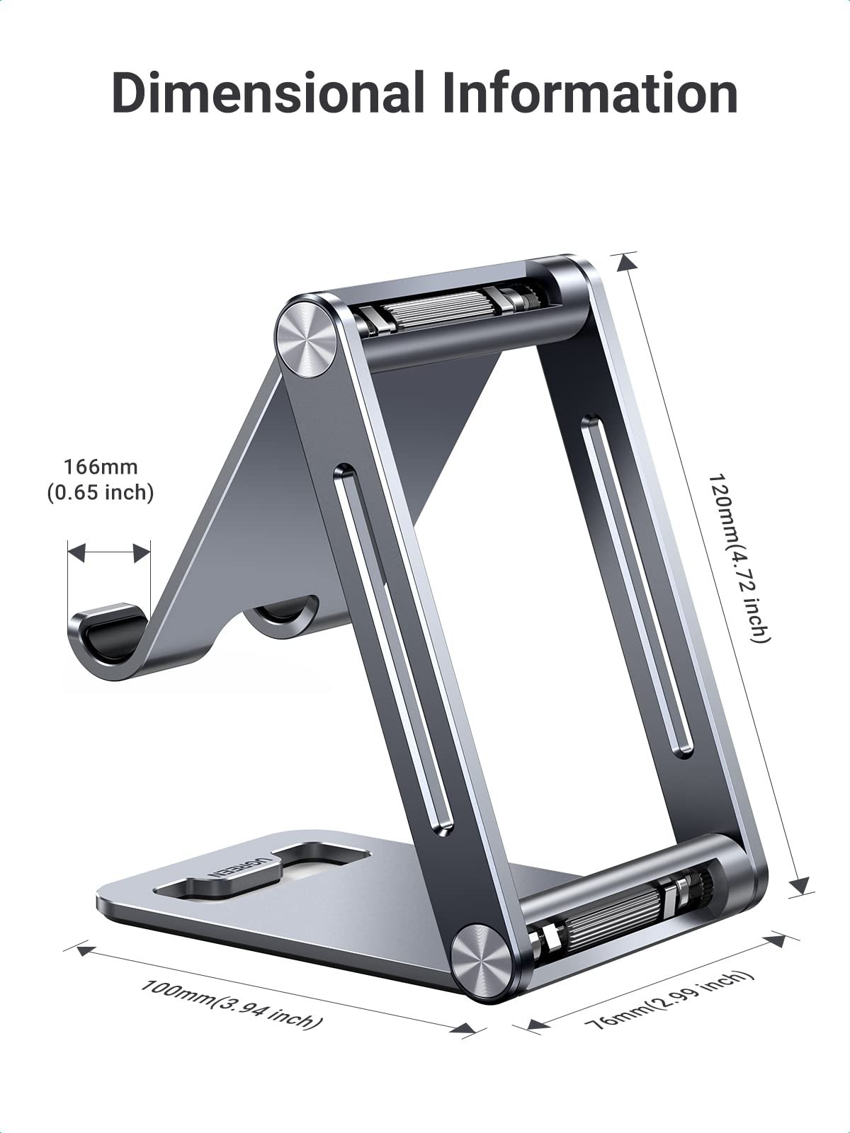 UGREEN Support Téléphone Bureau en Aluminium Stand Smartphone Pliable Ajustable prix maroc- Smartmarket.ma